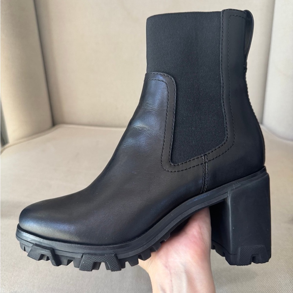 Rag & Bone Womens Shiloh High Leather Ankle Chelsea Boots black shoes size 38.5 - Picture 3 of 11
